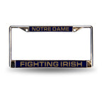 Notre Dame Laser Cut License Plate Frame Silver