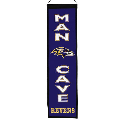 Ravens 8"x32" Wool Banner Man Cave