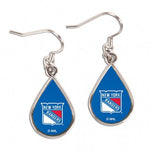 Rangers Earrings Dangle Tear NHL