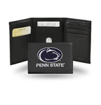 Penn St Leather Wallet Embroidered Trifold