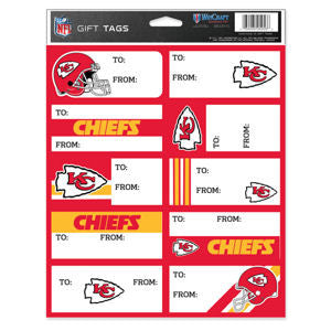 Chiefs Gift Tag Sheet