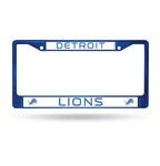 Lions Chrome License Plate Frame Color Blue