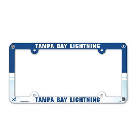 Lightning Plastic License Plate Frame Color Printed