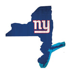 Giants 12" Wood State Sign Team Color Small NFL