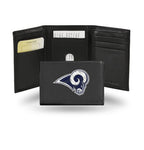 Rams Leather Wallet Embroidered Trifold