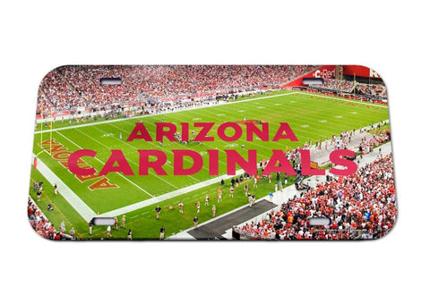 Cardinals Laser Cut License Plate Tag Acrylic Color Field NFL