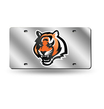 Bengals Laser Cut License Plate Tag Silver