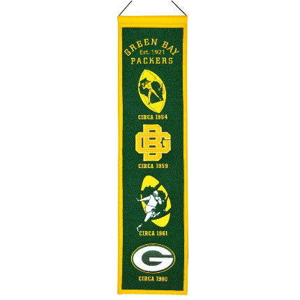 Packers 8"x32" Wool Banner Heritage