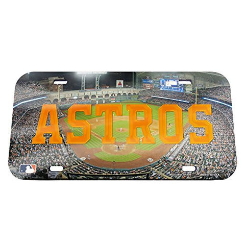 Astros Laser Cut License Plate Tag Acrylic Color Field