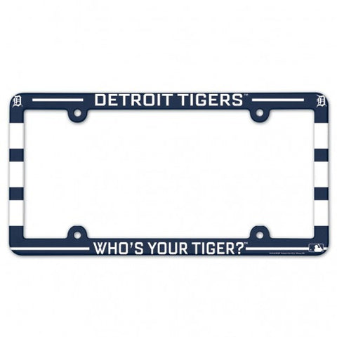 Tigers Plastic License Plate Frame Color Printed