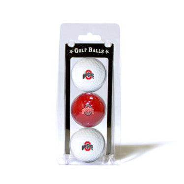 Ohio St 3-Pack Golf Ball Clamshell