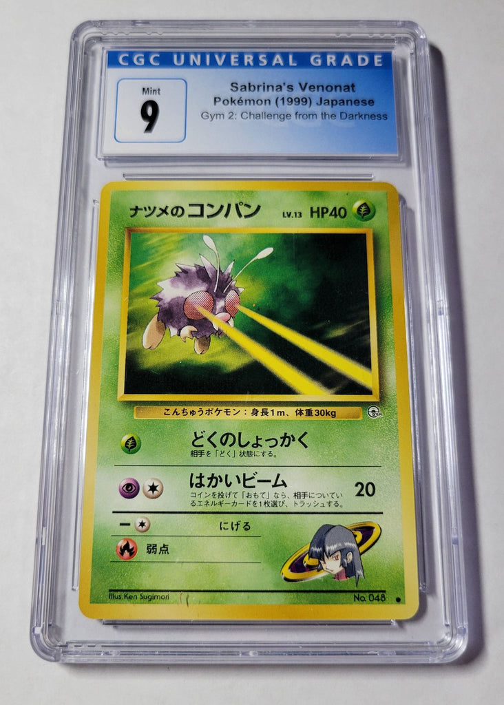 pokemon venonat card Pokémon Sabrina's Venonat 1999 CGC Graded 9 #048 Japanese Gym 2 Single – JP Sports