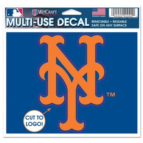 Mets 4x6 Cut Decal Logo "NY"