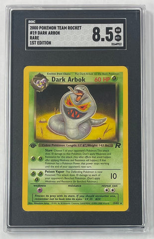 Dark Arbok Pokemon 2000 SGC 8.5 Team Rocket 1st Edition 19/82 Graded Single Card