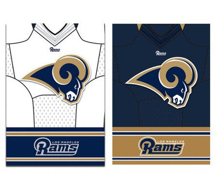 Rams Embossed Suede Garden Flag Jersey 2-Sided