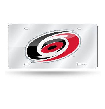 Hurricanes Laser Cut License Plate Tag Silver