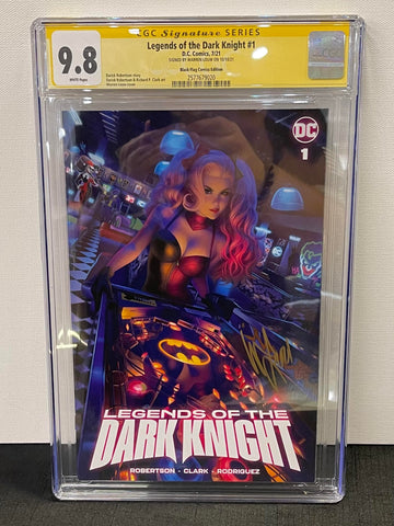 Legends of the Dark Knight Issue #1 Autographed by Warren Louw Black Flag Edition CGC Graded 9.8 Comic Book