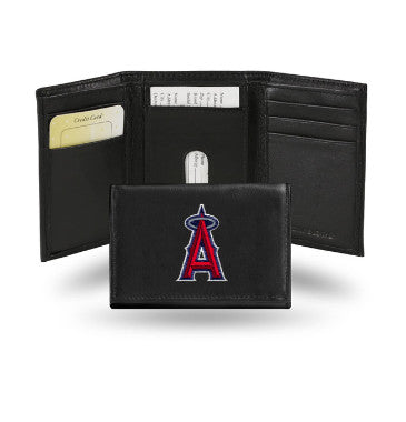 Angels Leather Wallet Embroidered Trifold