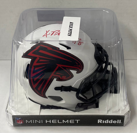 Falcons Mini Helmet Speed Lunar Eclipse Kyle Pitts - Autographed w/ Beckett Authentication