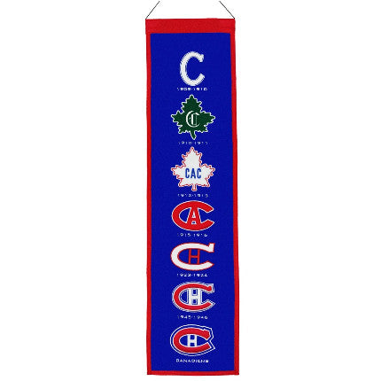 Canadiens 8"x32" Wool Banner Heritage