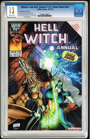Hellwitch vs. Lady Death: Wargasm Issue #1 September 2023 Homage Slabbed Edition Comic Book