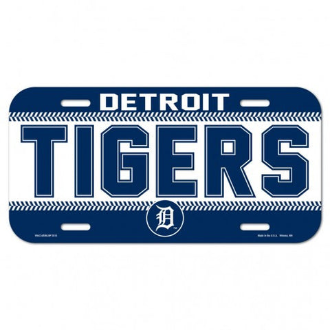 Tigers Plastic License Plate Tag