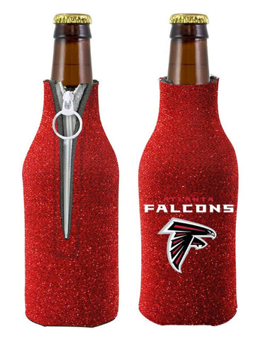Falcons Bottle Coolie Glitter Red