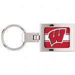 Wisconsin Keychain Domed Square