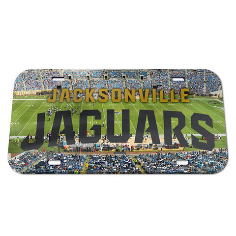 Jaguars Laser Cut License Plate Tag Acrylic Color Field