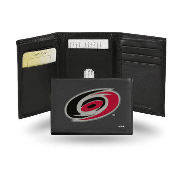 Hurricanes Leather Wallet Embroidered Trifold