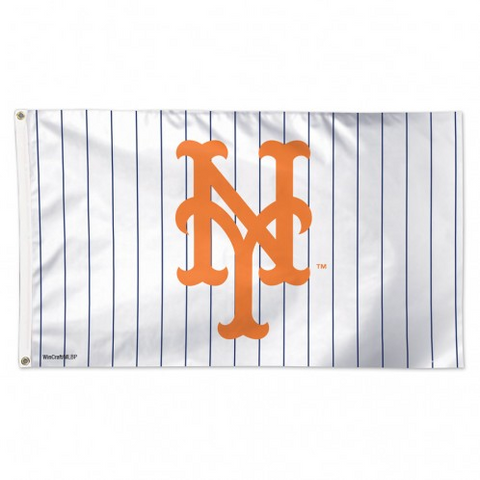 Mets 3x5 House Flag Deluxe Pinstripe
