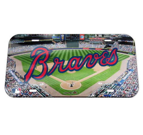 Braves Laser Cut License Plate Tag Acrylic Color Field