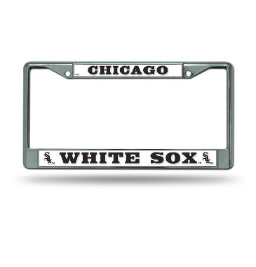 White Sox Chrome License Plate Frame Silver