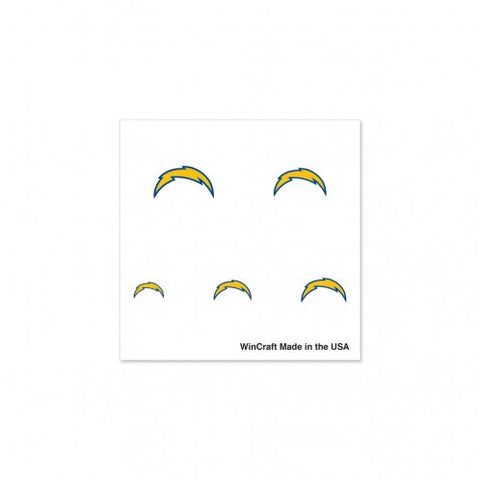 Chargers Nail Tattoos 4-Pack