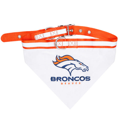 Broncos Dog Collar Bandana Small