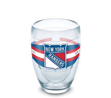 Rangers 9oz Stemless Wine Glass Tervis NHL