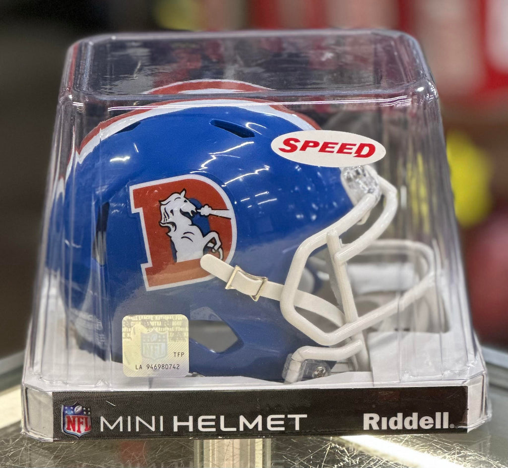 Broncos Mini Helmet Speed Throwback 1975-1996 Revolution – JP Sports Broncos Mini Helmet Speed Throwback 1975-1996 Revolution – JP Sports