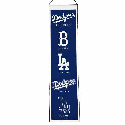Dodgers 8"x32" Wool Banner Heritage