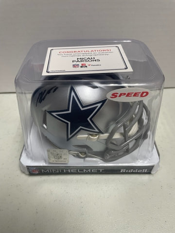 Cowboys Mini Helmet Speed - Micah Parsons - Autographed w/ Fanatics Certificate of Authentication