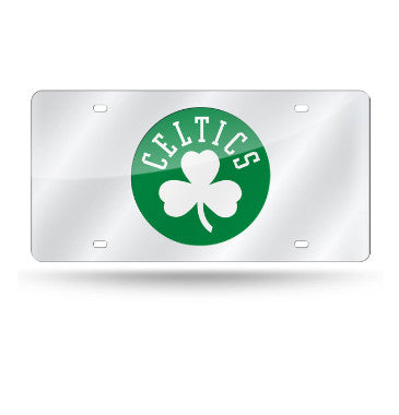 Celtics Laser Cut License Plate Tag Silver