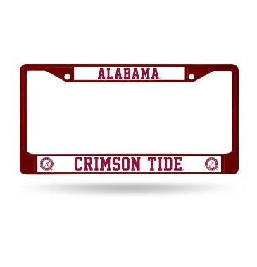 Alabama Chrome License Plate Frame Color Red