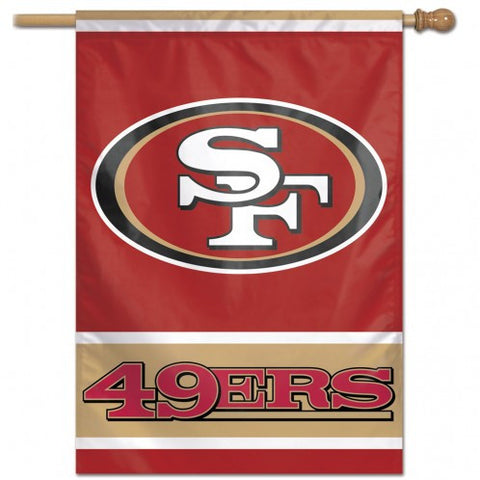49ers Vertical House Flag 1-Sided 28x40