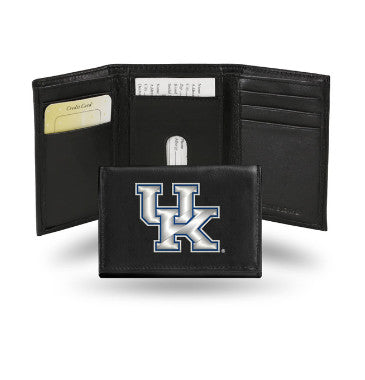 Kentucky Leather Wallet Embroidered Trifold