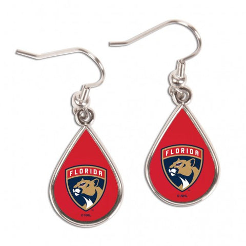 Panthers Earrings Dangle Tear NHL