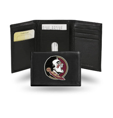 FSU Leather Wallet Embroidered Trifold