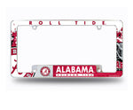 Alabama Chrome License Plate Frame All Over