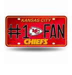 Chiefs #1 Fan Metal License Plate Tag