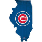 Cubs 12" Wood State Sign Team Color Small