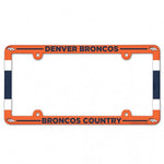 Broncos Plastic License Plate Frame Color Printed
