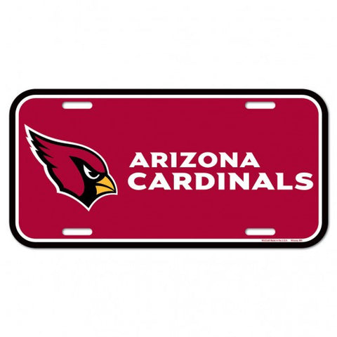 Cardinals Plastic License Plate Tag NFL